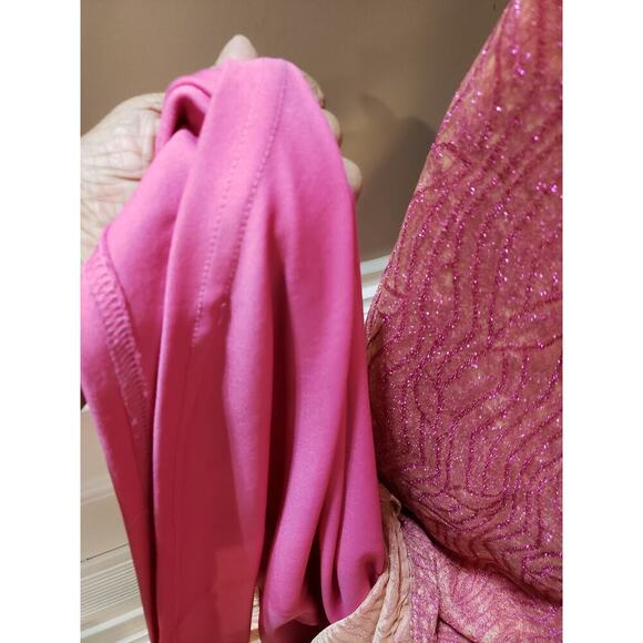 Jessica McClintock Gunne Sax Strapless Dress Women 5/6 Pink Embellished Back Zip - Picture 9 of 12